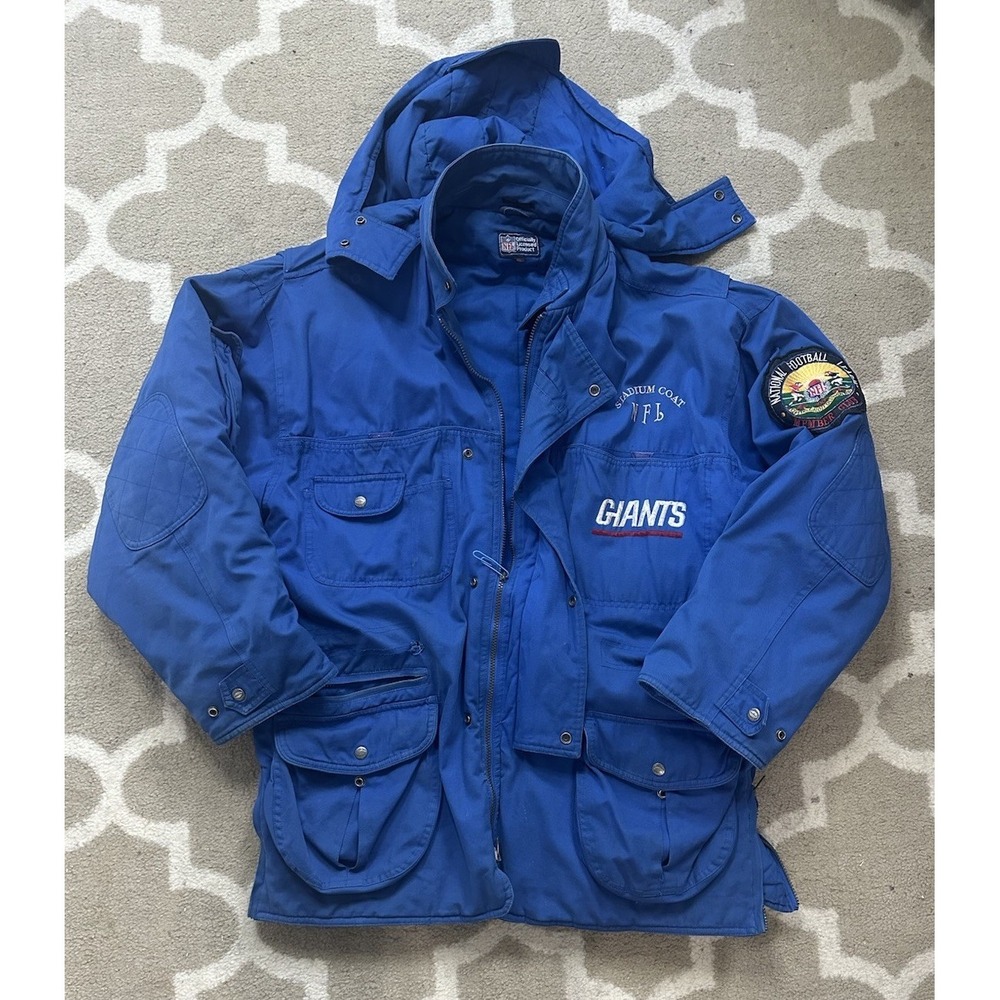Vintage New York Giants NFL Stadium Coat 90s Football Embroidered XL